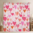 thumbnail image 1 of Manfei Kawaii Heart Blackout Curtains Set of 2 (38x54 Each),Girls Graffiti Loves Curtains and Drapes,Pink Red Living Room Curtains For Girls Kids,Breathable Bedroom Decorative, 1 of 6