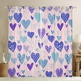 thumbnail image 1 of Manfei Kawaii Heart Curtains and Drapes,Girls Graffiti Loves Black Out Curtains,Pink Purple Blue Curtains Pack of 2 (52x63 Each) For Girls Kids,Breathable Bedroom Decorative, 1 of 6