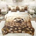 thumbnail image 1 of Manfei Kawaii Hedgehog Animal Bedding Comforter Set 7pcs for Teens, Rustic Lodge Cabin King Bedding Sets, Countryside Theme Reversible Bed Sheets, Lightweight Room Decor, 1 of 7