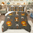 thumbnail image 1 of Homewish Kawaii Jungle Lion Bedding Comforter Set for Kids, Tropic Coconut Tree Twin Comforter Sets, Cute Animal Lover Reversible Bedding Set, Brown Luxury Bedroom Decor, 2 Pieces, 1 of 8