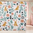 thumbnail image 1 of Manfei Kawaii Kangaroo Shower Curtain 72Wx78L,Floral Animal Bath Curtain, 1 of 6