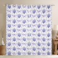 thumbnail image 1 of Manfei Kawaii Ocean Shell Blackout Curtains,Modern Chic Bowtie Curtains Pack of 2 (42x84 Each), 1 of 6