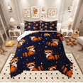 thumbnail image 1 of Manfei Kawaii Orange Raccoon Full Size Comforter Sets for Kids, Cute Cartoon Animal Bedding Comforter Set, Dreamy Stars Starry Sky Reversible Bedding Sets, Luxury Bedroom Decor, 3-Piece, 1 of 9