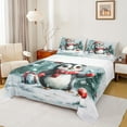 thumbnail image 1 of Manfei Kawaii Penguin 4-Piece Full Size Sheets for Preppy Kids Children,Merry Christmas Bed Sheets,Happy Xmas Snowflake Lightweight Sheet Sets,Ultra Soft Home Decor, 1 of 7