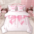 thumbnail image 1 of Manfei Kawaii Pink Bedding Comforter Set 7pcs for Kids Girls, Glitter Diamonds King Bedding Sets, Princess Style Bed Sheets, Ultra Soft Home Decor, 1 of 8