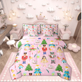 thumbnail image 1 of Manfei Kawaii Pink Nutcracker Twin Bedding Sets 7-Piece, Christmas Princess Bedding Comforter Set, Teen Kid Child Reversible Sheet Sets, Ultra Soft Home Decor, 1 of 6