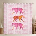 thumbnail image 1 of Homewish Kawaii Pink Tiger Black Out Curtains, Fashion Wildlife Print Curtains Pack of 2 (42x63 Each), Teens Adult Men Women Bedroom Curtains, Black Out Curtains Decor, 1 of 6