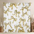 thumbnail image 1 of Manfei Kawaii Princess Bow Curtains Pack of 2 (42x84 Each), Cartoon Yellow Bow-tie Curtains Blackout, Fairy Tale Ribbon Style Bedroom Curtains, Window Curtains Bedroom Decor, 1 of 6