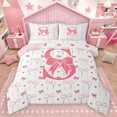 thumbnail image 1 of Homewish Kawaii Princess Letter S Full Size Comforter Sets, Cute Pink Bowknot Bow-tie Bedding Comforter Set, Teens Kids Girls Reversible Bedding Sets, Ultra Soft Bedroom Decor, 3pcs, 1 of 8