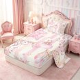 thumbnail image 1 of Manfei Kawaii Rainbow Unicorn Twin Sheets 3pcs,Dreamy Floral Dreamcatcher Bedding,1 Flat Sheet,1 Fitted Sheet and 1 Pillowcase, 1 of 6