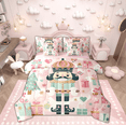 thumbnail image 1 of Manfei Kawaii Retro Nutcracker Twin Bedding Sets 7-Piece, Cartoon Christmas Gifts Bedding Comforter Set, Kids Teen Child Reversible Sheet Sets, Super Cozy Room Decor, 1 of 7