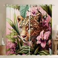thumbnail image 1 of Homewish Kawaii Rustic Cheetah Black Out Curtains for Teen, 3D Woodland Wildlife Curtains Pack of 2 (42x63 Each), Pink Floral Bedroom Curtains, Living Room Curtains Decor, 1 of 6