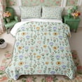 thumbnail image 1 of Manfei Kawaii Rustic Wildflower Twin Quilt Set 2 Pieces,Cottagecore Blossom Twin Coverlet Set,1 Bedspread and 1 Pillowcase, 1 of 7