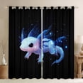 thumbnail image 1 of Manfei Kawaii Salamander Curtains Pack of 2 (42x84 Each) for Preppy Child,Cartoon Animal Curtains Blackout,Bling Glitter Bedroom Curtains,Microfiber Bedroom Decor, 1 of 6