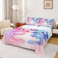 thumbnail image 1 of Manfei Kawaii Salamander Full Size Sheets 4-Piece for Preppy Child,Cartoon Animal Breathable Bed Sheets,Pink Blue Lightweight Sheet Sets,Microfiber Bedroom Decor, 1 of 7