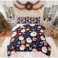 thumbnail image 1 of Manfei Kawaii Santa Claus Bedding Comforter Set for Kids, Cartoon Christmas Tree Twin Comforter Sets, Winter Festival Reversible Bedding Set, Lightweight Room Decor, 2pcs, 1 of 9