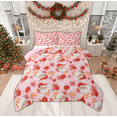 thumbnail image 1 of Manfei Kawaii Santa Claus Bedding Comforter Set for Kids, Pink Groovy Flower Floral Twin Comforter Sets, Merry Christmas Reversible Bedding Set, Luxury Bedroom Decor, 2-Piece, 1 of 9