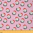 thumbnail image 1 of Manfei Kawaii Santa Claus Fabric by the Yard 3 Yards for Kids Children, Merry Xmas Christmas Room Decor Fabric by the Yard, Pink Happy New Year Fabric for Sewing, Microfiber Bedroom Decor, 1 of 6