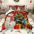 thumbnail image 1 of Manfei Kawaii Snowman Deer Queen Comforter Set,Christmas Gifts Bedding Sets,Red Green White Bedding Comforter Set For Girls Kids,Microfiber Bedroom Decor Reversible,3-Piece, 1 of 8