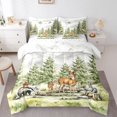 thumbnail image 1 of Manfei Kawaii Squirrel 7-Piece Twin Bedding,Cute Deer Bedding Comforter Set,Green,Reversible, 1 of 7