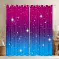 thumbnail image 1 of Manfei Kawaii Stars Blackout Curtains Set of 2 (38x54 Each),Cute Cartoon Themed Living Room Curtains,Pink Blue White, 1 of 6