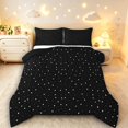 thumbnail image 1 of Manfei Kawaii Stars Polka Dot King Size Comforter Sets,Galaxy Theme Comforters King Size,Black White,Black Reversible,3 Pieces,1 Comforter and 2 Pillowcases, 1 of 7
