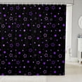 thumbnail image 1 of Manfei Kawaii Stars Shower Curtain 72Wx78L,Galaxy Theme Bath Curtain,Black Purple, 1 of 5