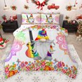 thumbnail image 1 of Manfei Kawaii Western Gnome Bedding Comforter Set, Boho Damask Flower Twin Comforter Sets, Tribal Rustic Floral Plant Reversible Bedding Set,Lightweight Room Decor, 2 Pieces, 1 of 9