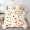 thumbnail image 1 of Manfei Kawaii Wild Fox 7-Piece Bedding Comforter Set,Tropical Botanical Mushroom King Bedding Sets,Rustic Flower Floral Bed Sheets For Girls Teens,Ultra Soft Home Decor Reversible, 1 of 7