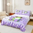 thumbnail image 1 of Manfei Kawaii Wild Frog Bed Sheets,Country Floral Lavender King Sheets,Green Purple Sheet Set For Boys Girls,Luxury Bedroom Decor,4pcs, 1 of 7