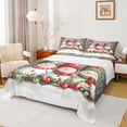 thumbnail image 1 of Manfei Kawaii Xmas Snowmen Queen Sheet Sets,Merry Christmas Flat Sheet,Red Green White Queen Fitted Sheet For Kids,Super Cozy Room Decor,4-Piece, 1 of 7