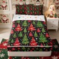 thumbnail image 1 of Manfei Kawaii Xmas Tree Zipper Twin Comforter Sets with Fitted Sheet and 2 Pillowcases,Happy New Year Zipper Bedding Set,Reversible, 1 of 7