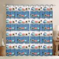 thumbnail image 1 of Manfei Kid Cartoon Train Black Out Curtains, Boys Construction Truck Curtains Pack of 2 (42x63 Each), Tractor Machinery Bedroom Curtains, Curtains Blackout Home Decor, 1 of 6