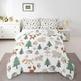 thumbnail image 1 of Manfei Kids Children Bear Fox Hedgehog Bedding Comforter Set 2pcs,Cartoon Woodland Wildlife Twin Comforter Sets Microfiber,Kawaii Animal Breathable Bedding Set,Super Cozy Room Decor,Reversible, 1 of 8
