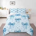 thumbnail image 1 of Manfei Kids Children Cartoon Bow-Tie 3 Pieces Queen Comforter Set,Polka Dots Ultra Soft Bedding Sets,Dreamy Princess Bedding Comforter Set Breathable,Breathable Home Decor,Reversible, 1 of 8