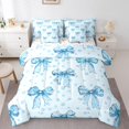 thumbnail image 1 of Manfei Kids Children Cartoon Bow-Tie Twin Bedding Sets 7-Piece,Polka Dots Bedding Comforter Set Microfiber,Dreamy Princess Breathable Sheet Sets,Breathable Home Decor,Reversible, 1 of 8