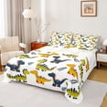 thumbnail image 1 of Manfei Kids Children Cartoon Dinosaur 4pcs Bed Sheets,Kawaii Animal Dino King Sheets,Cute Jungle Wildlife Super Cozy Sheet Set,Breathable Home Decor, 1 of 7