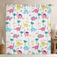 thumbnail image 1 of Manfei Kids Children Cartoon Dinosaur Black Out Curtains,Kawaii Animal Dino Curtains Pack of 2 (42x63 Each),Cute Jungle Wildlife Bedroom Curtains,Breathable Home Decor, 1 of 6
