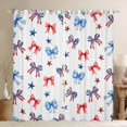 thumbnail image 1 of Manfei Kids Children Cartoon Ribbon Bow-Tie Curtains Pack of 2 (42x84 Each),USA Flag Curtains Blackout,Stars Print Bedroom Curtains,Breathable Home Decor, 1 of 6