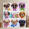 thumbnail image 1 of Manfei Kids Children Kawaii Dogs Black Out Curtains,Cartoon Animal Curtains Pack of 2 (42x63 Each),Cute Pets Bedroom Curtains,Luxury Bedroom Decor, 1 of 6