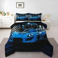 thumbnail image 1 of Manfei Kids Children Sport Car Bedding Comforter Set 2pcs,Geometric Plaid Twin Comforter Sets Microfiber,Car Theme Breathable Bedding Set,Super Cozy Room Decor,Reversible, 1 of 8