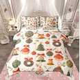 thumbnail image 1 of Manfei Kids Christmas Theme Bedding Comforter Set 7pcs, Merry Xmas Festival Full Bedding Set, Jingle Bell Fitted Sheet Flat Sheet, Lightweight Room Decor, 1 of 8
