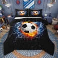 thumbnail image 1 of Manfei Kids Football Game Queen Comforter Set,Soccer Ball Theme Bedding Sets,Sport Theme Bedding Comforter Set For Kids Boy,Microfiber Bedroom Decor Reversible,3 Pieces, 1 of 8