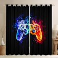 thumbnail image 1 of Manfei Kids Game Console Blackout Curtains Set of 2 (52x84 Each),Cartoon Gamepad Gamer Window Curtains,Gradient Purple Orange Curtains and Drapes For Boy,Ultra Soft Home Decor, 1 of 6