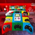 thumbnail image 1 of Manfei Kids Gamepad Controller Bedding Comforter Set,Console Video Game Twin Comforter Sets,Rainbow Patchwork Plaid Bedding Set For Boys,Luxury Bedroom Decor Reversible,2-Piece, 1 of 8