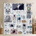 thumbnail image 1 of Manfei Kids Gamepad Controller Curtains Pack of 2 (42x84 Each),Console Video Game Curtains Blackout,White Blue Bedroom Curtains For Boys,Luxury Bedroom Decor, 1 of 6