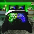 thumbnail image 1 of Manfei Kids Gamepad Controller Full Size Comforter Sets,Console Video Game Bedding Comforter Set,Green Purple Ombre Bedding Sets For Boys,Luxury Bedroom Decor Reversible,3-Piece, 1 of 8