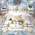 thumbnail image 1 of Manfei Kids Gold Snowman 7pcs Bedding Comforter Set, Magic Christmas Queen Bedding Sets, Winter Rustic Farmhouse Reversible Queen Sheet Sets, Lightweight Room Decor, 1 of 8