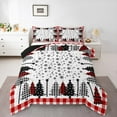 thumbnail image 1 of Manfei Kids Happy Christmas Bedding Comforter Set, Buffalo Xmas Tree Twin Comforter Sets, Cartoon Snowflake Print Reversible Bedding Set, Super Cozy Room Decor, 2-Piece, 1 of 8