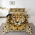 thumbnail image 1 of Manfei Kids Leopard Wildlife Bedding Comforter Set, Jungle Animal Twin Comforter Sets, Fashion Cheetah Print Reversible Bedding Set, Microfiber Bedroom Decor, 2 Pieces, 1 of 8